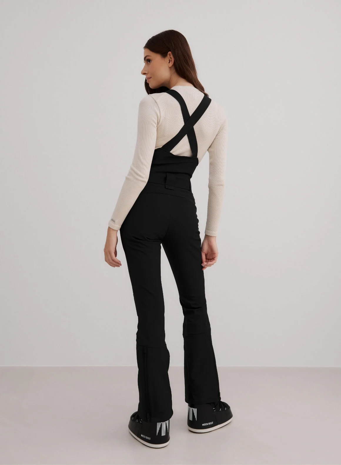 Black Stretch Thermo Bib Pants - Image 4