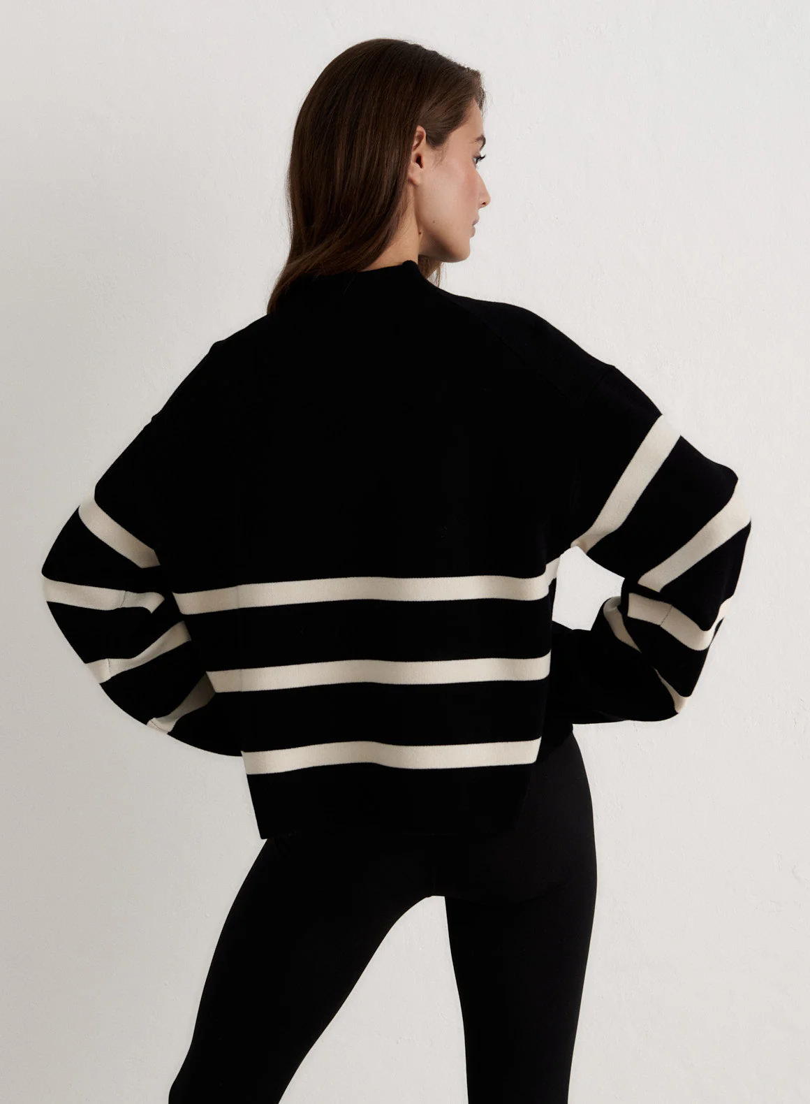 Black Stripe Perfect Knit Long Sleeve - Image 2