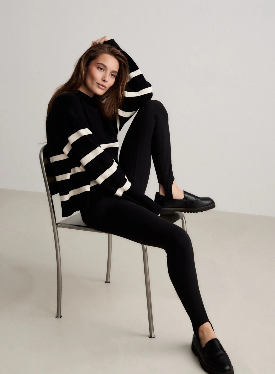 Black Stripe Perfect Knit Long Sleeve - Image 3