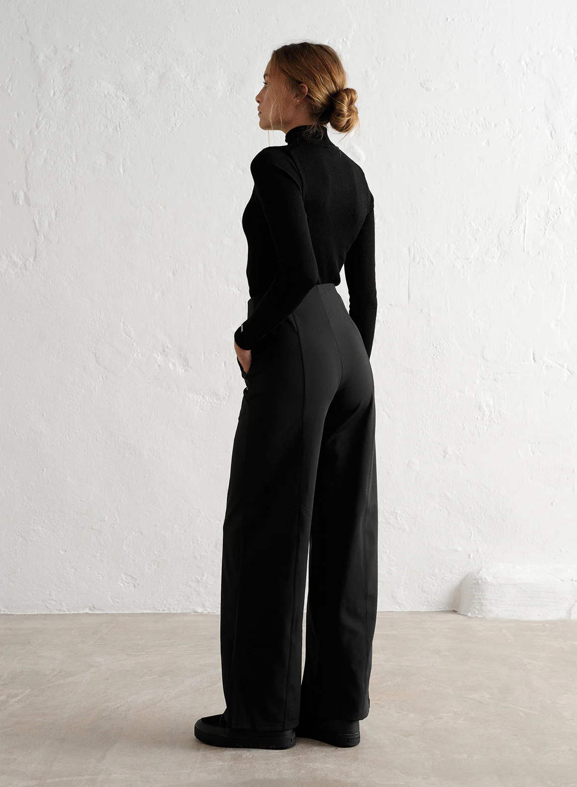 Black Warming Pintuck Pants - Image 3
