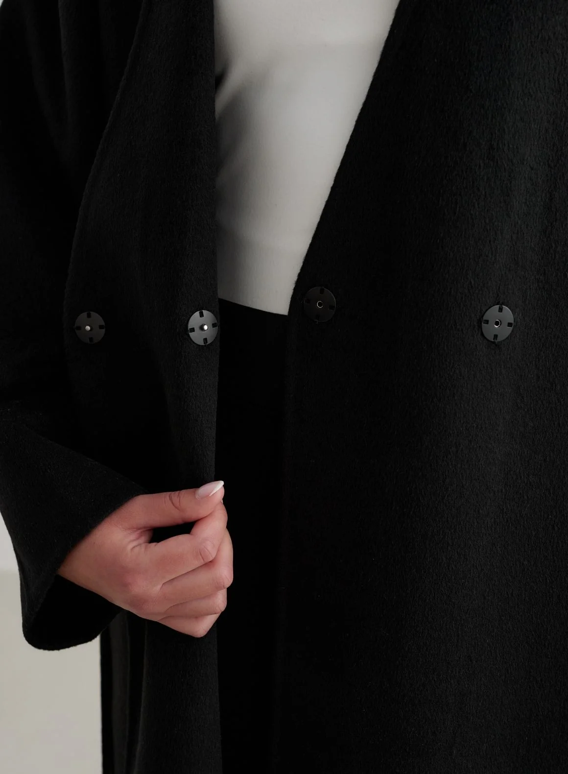 Black Wool Coat - Image 8