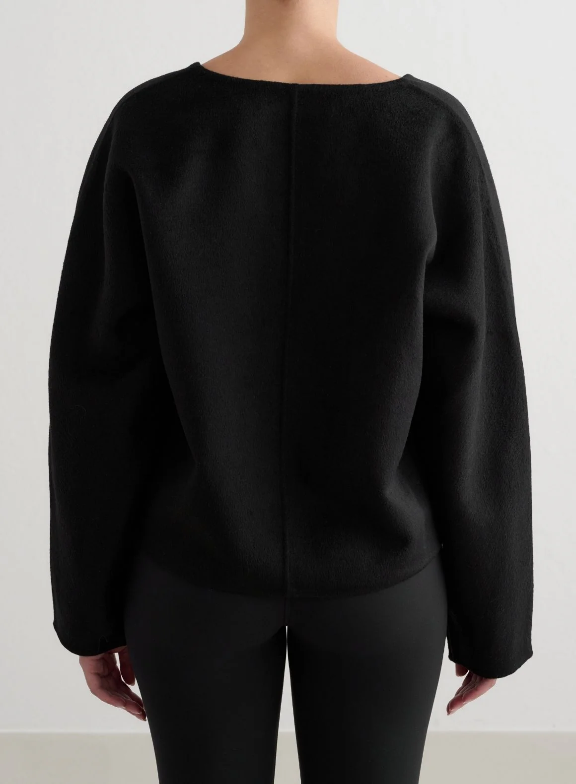 Black Wool Sweatshirt - Image 3