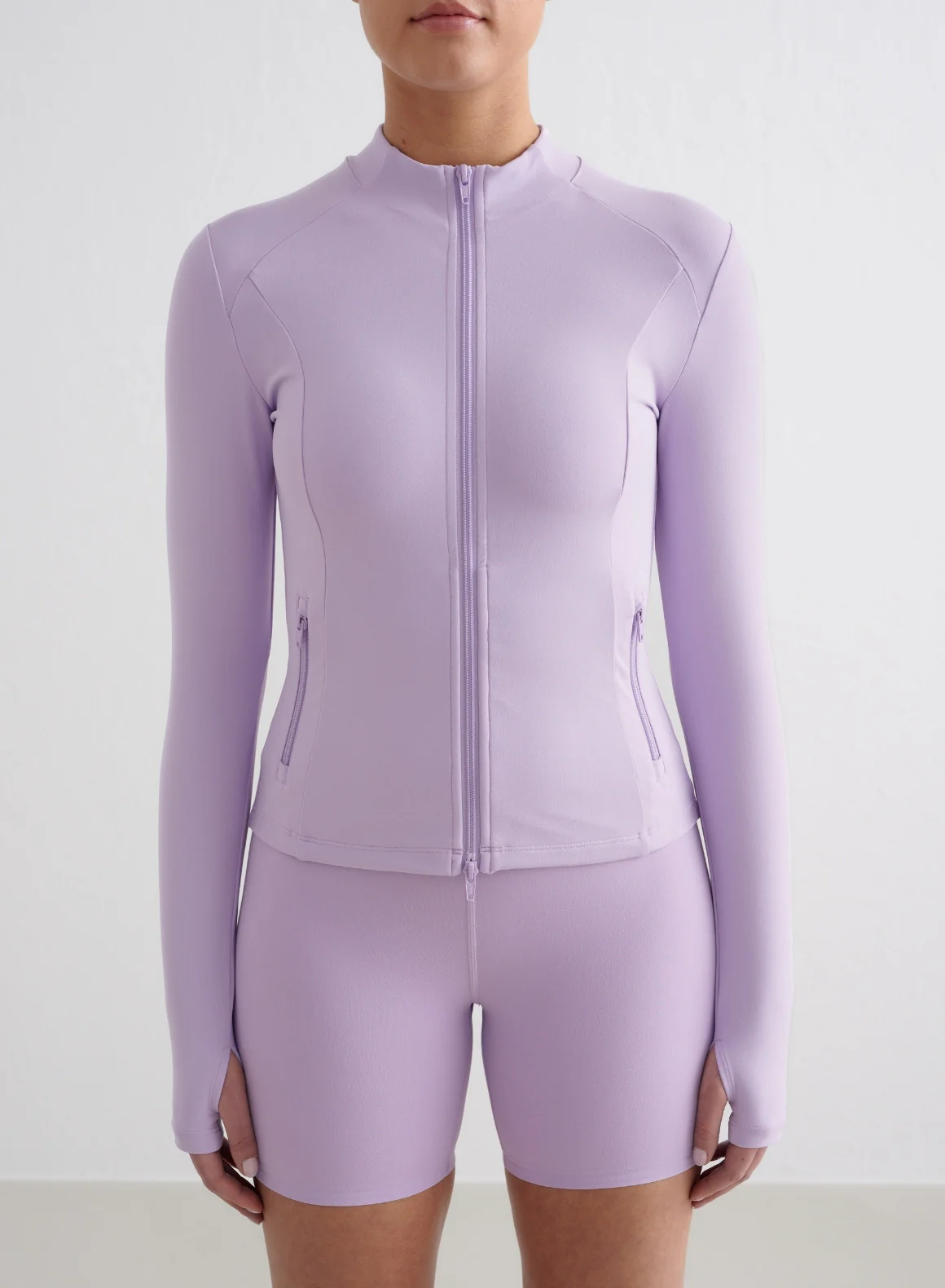 Blossom Sense Midi Biker Shorts & Zip Jacket Set - Image 4