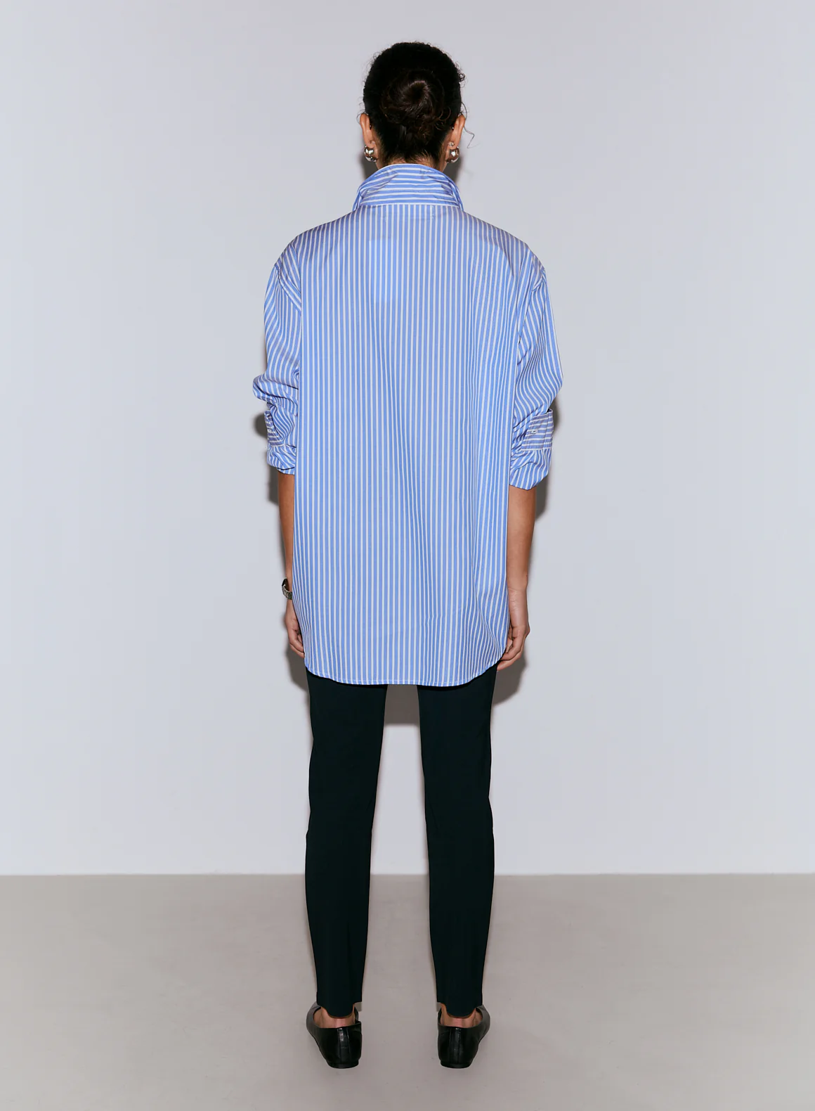 Blue Stripe Poplin Shirt - Image 4