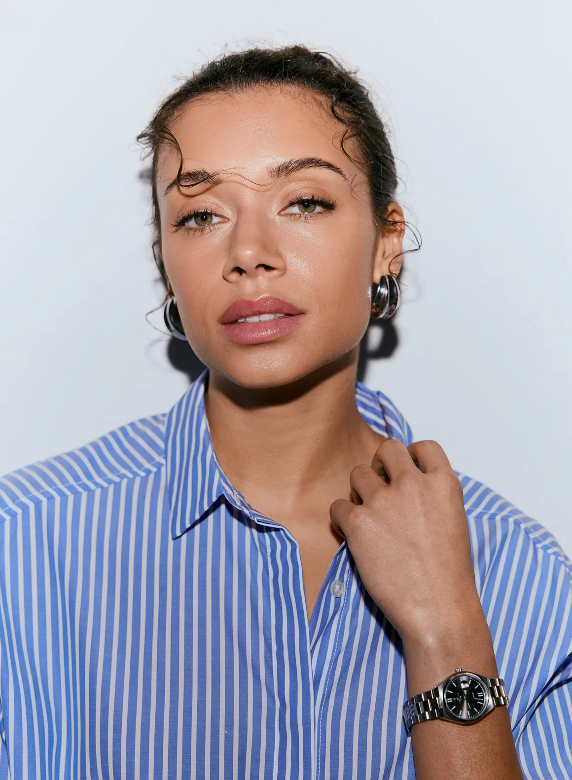 Blue Stripe Poplin Shirt - Image 5