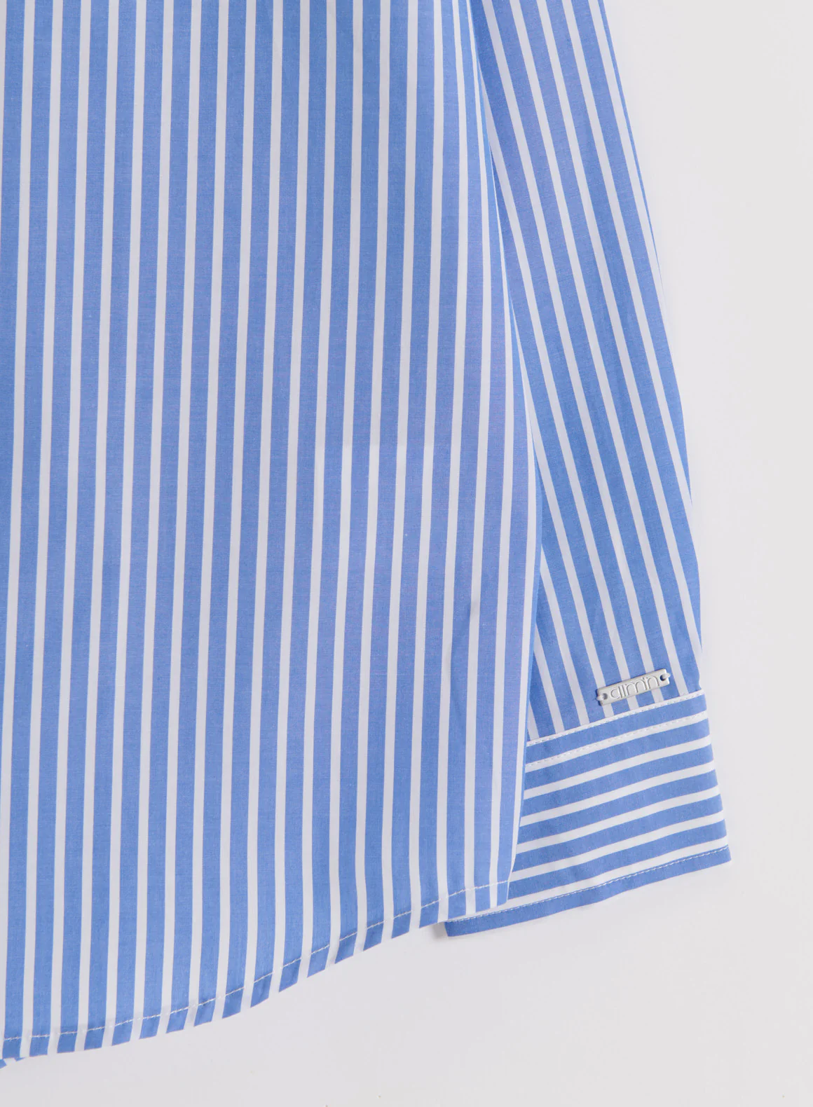 Blue Stripe Poplin Shirt - Image 7