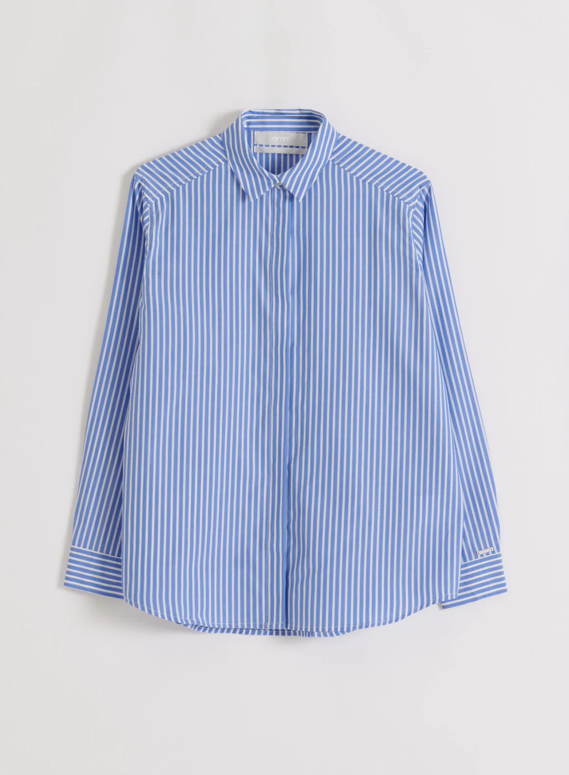 Blue Stripe Poplin Shirt - Image 8