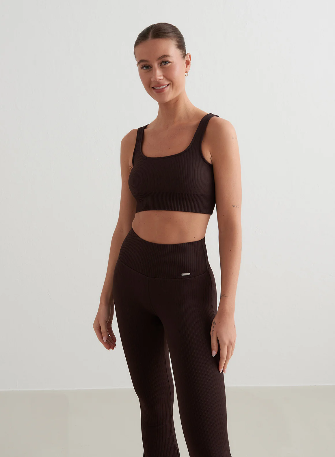 Cacao Ribbed Seamless Bra - Image 4