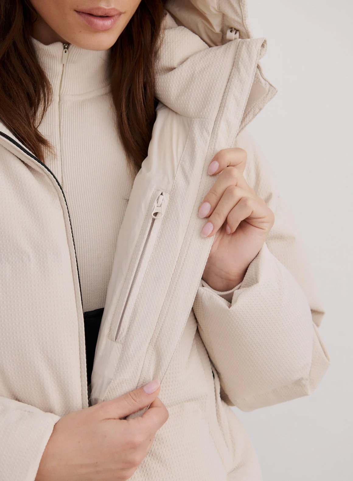 Café Au Lait Cortina Puffer Jacket - Image 7