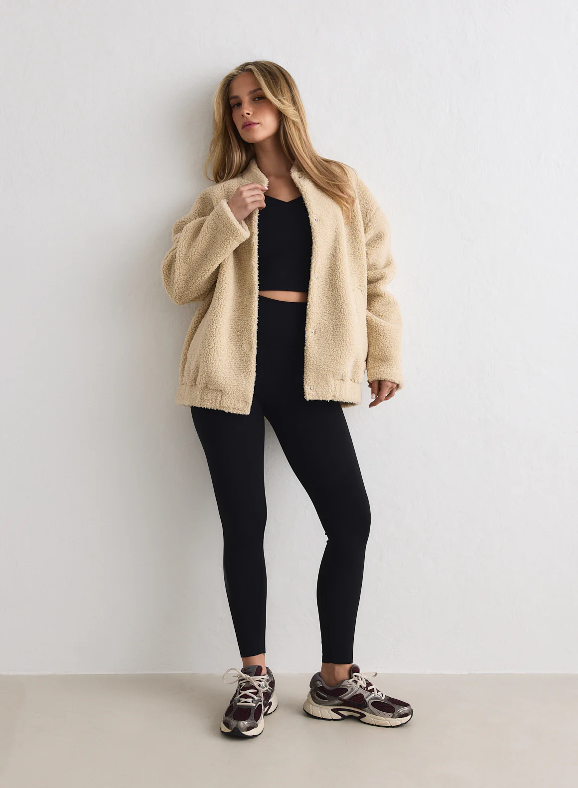 Café Au Lait Pile Coach Jacket - Image 2