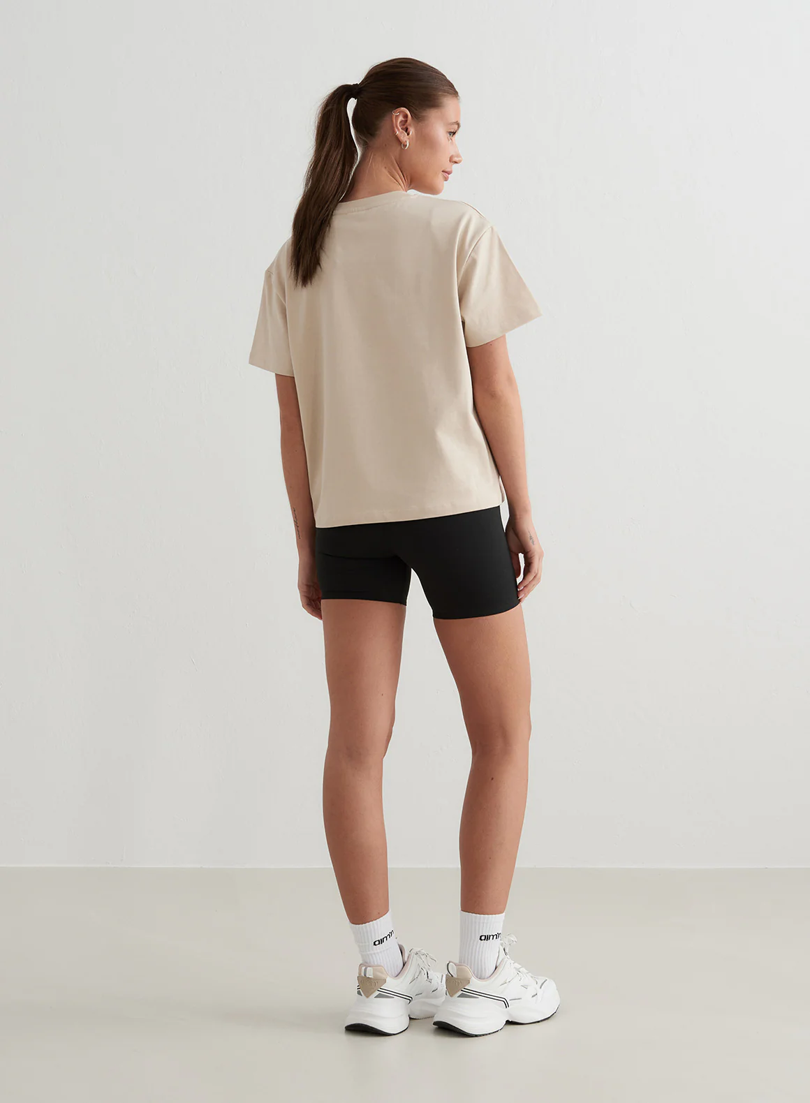 Café Au Lait Serif Boxy T-shirt - Image 5