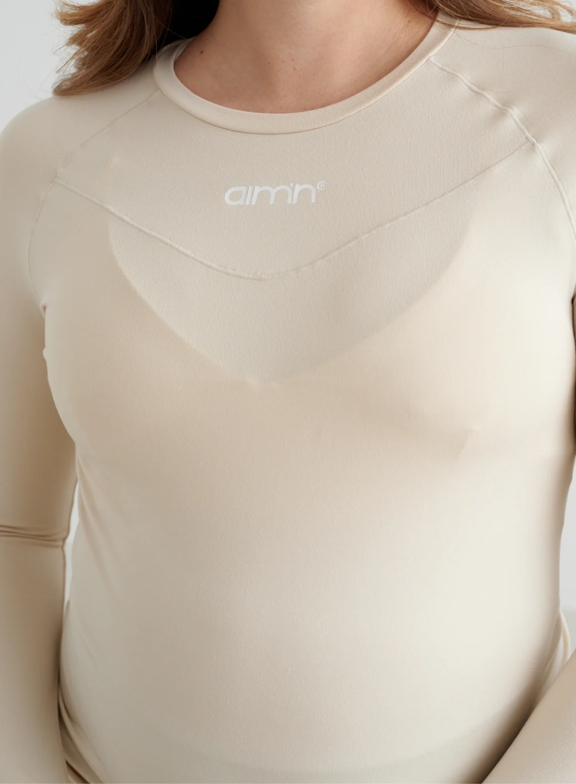 Café Au Lait Soft Basic Maternity Long Sleeve - Image 3