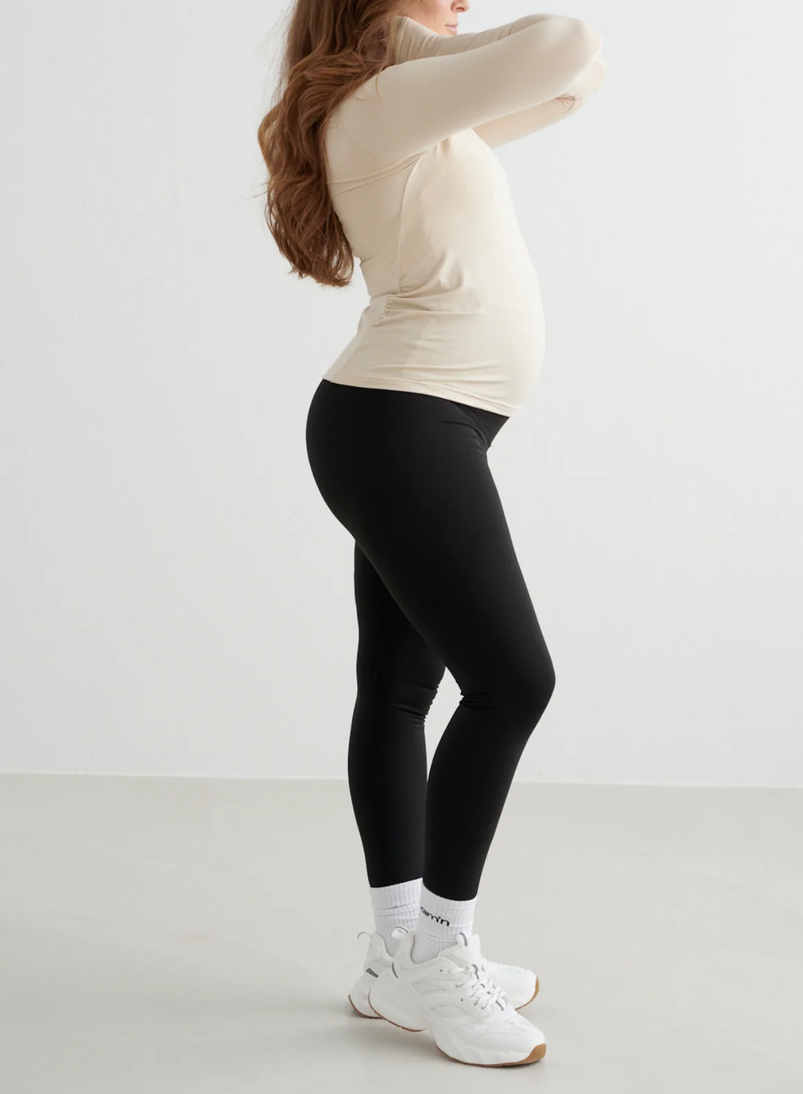 Café Au Lait Soft Basic Maternity Long Sleeve - Image 4