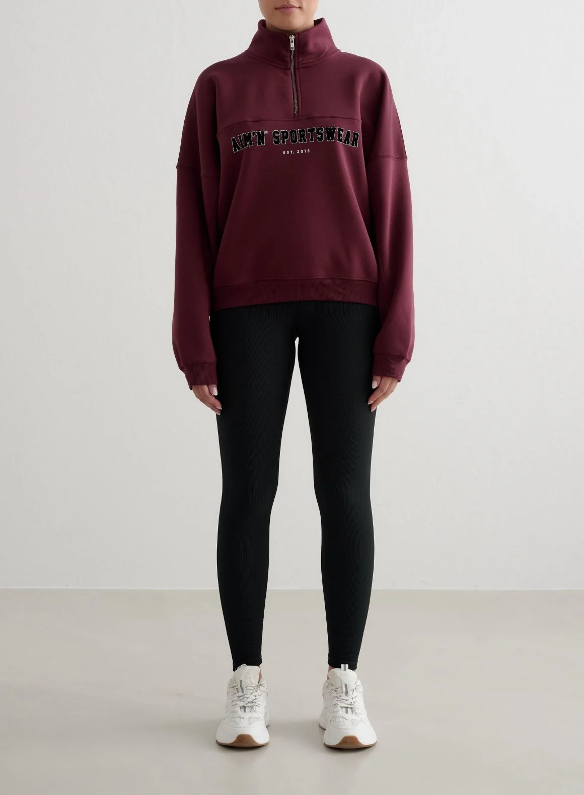 Cherry Varsity Sweat Half Zip - Image 4