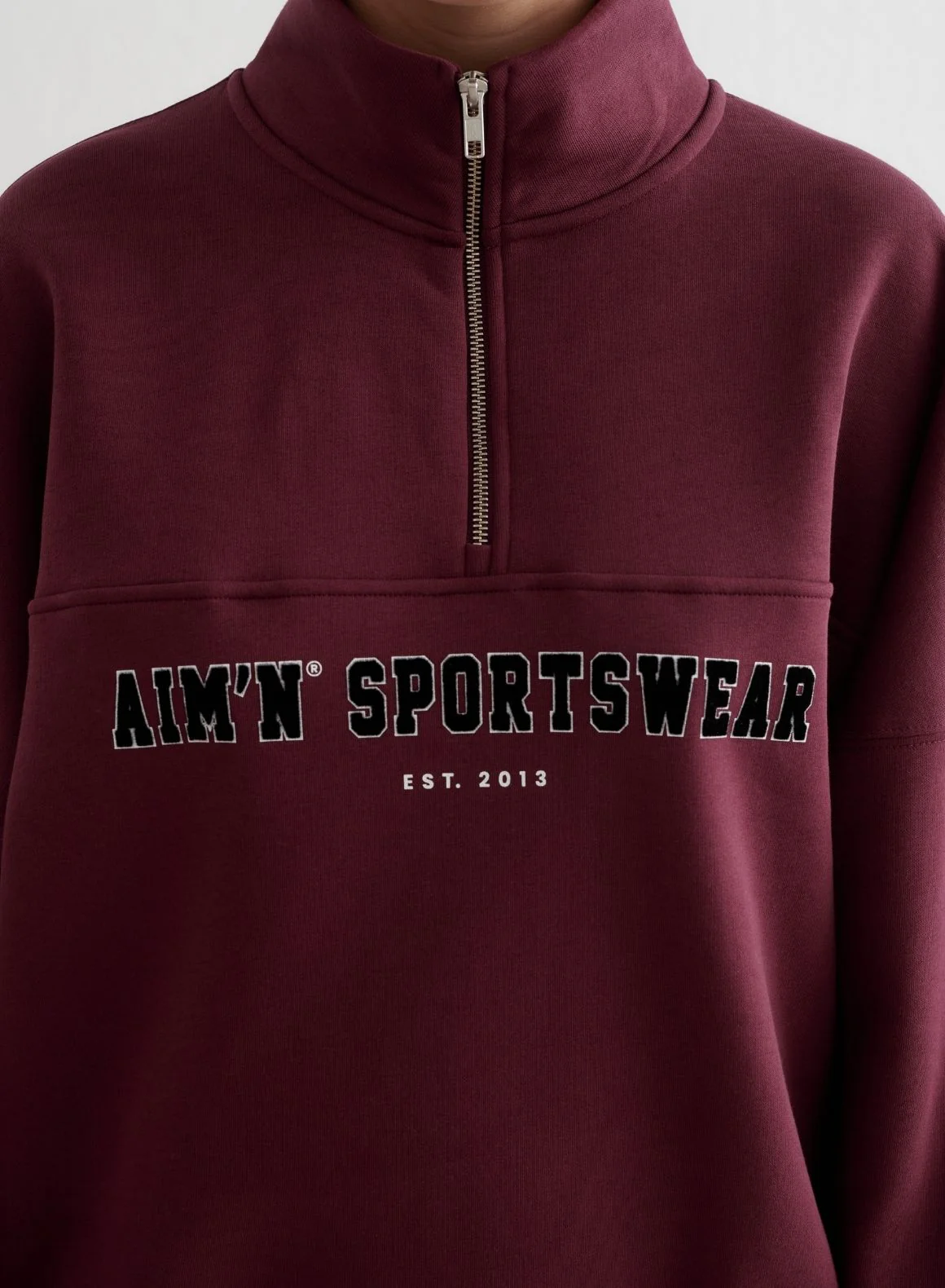 Cherry Varsity Sweat Half Zip - Image 6