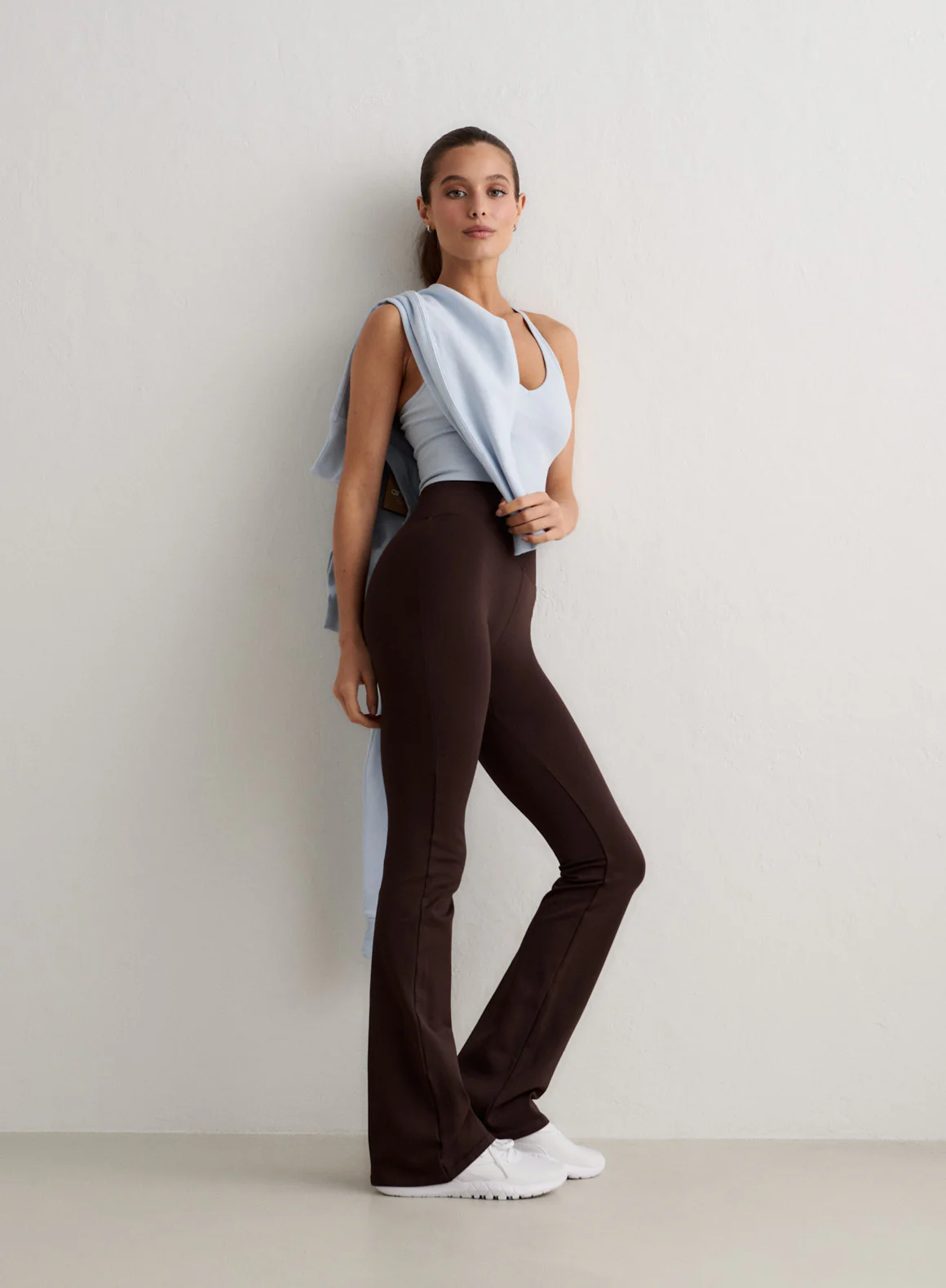 Chocolate Shape Seamless Flare Tights