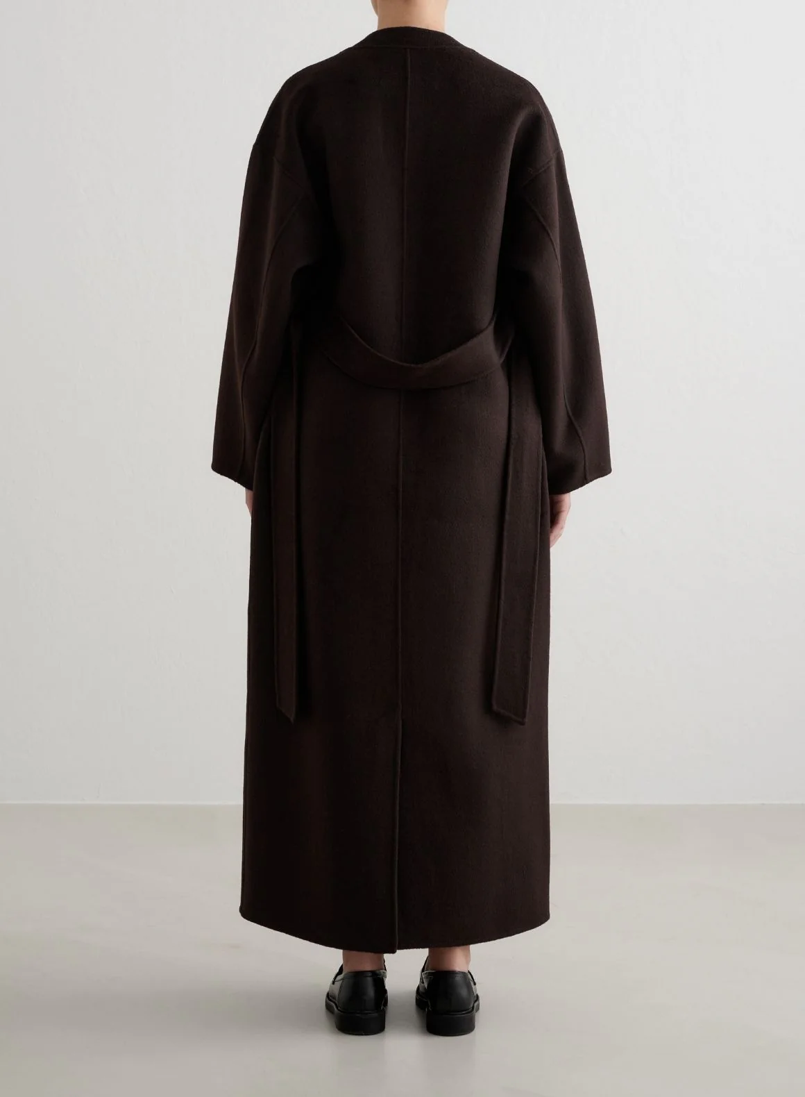 Chocolate Wool Coat - Image 3