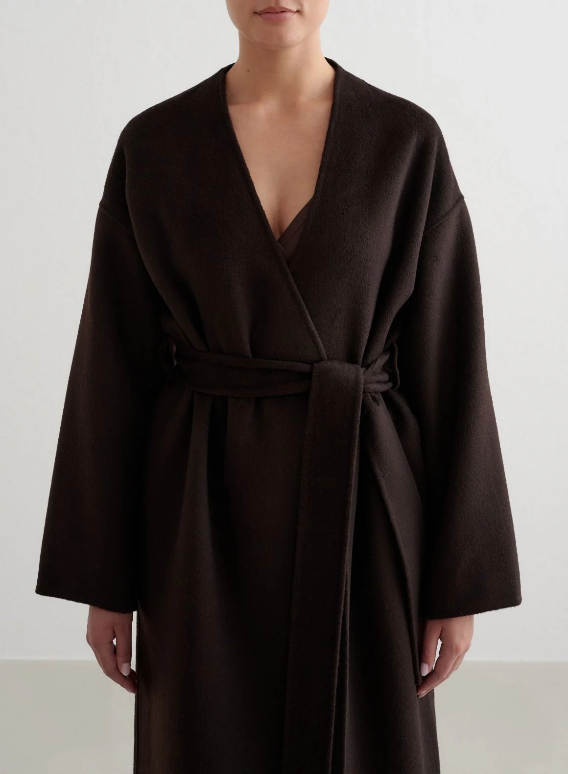 Chocolate Wool Coat - Image 4