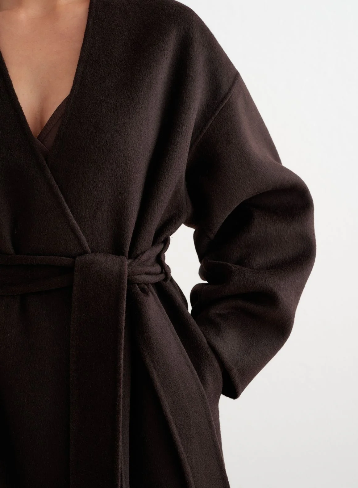 Chocolate Wool Coat - Image 7