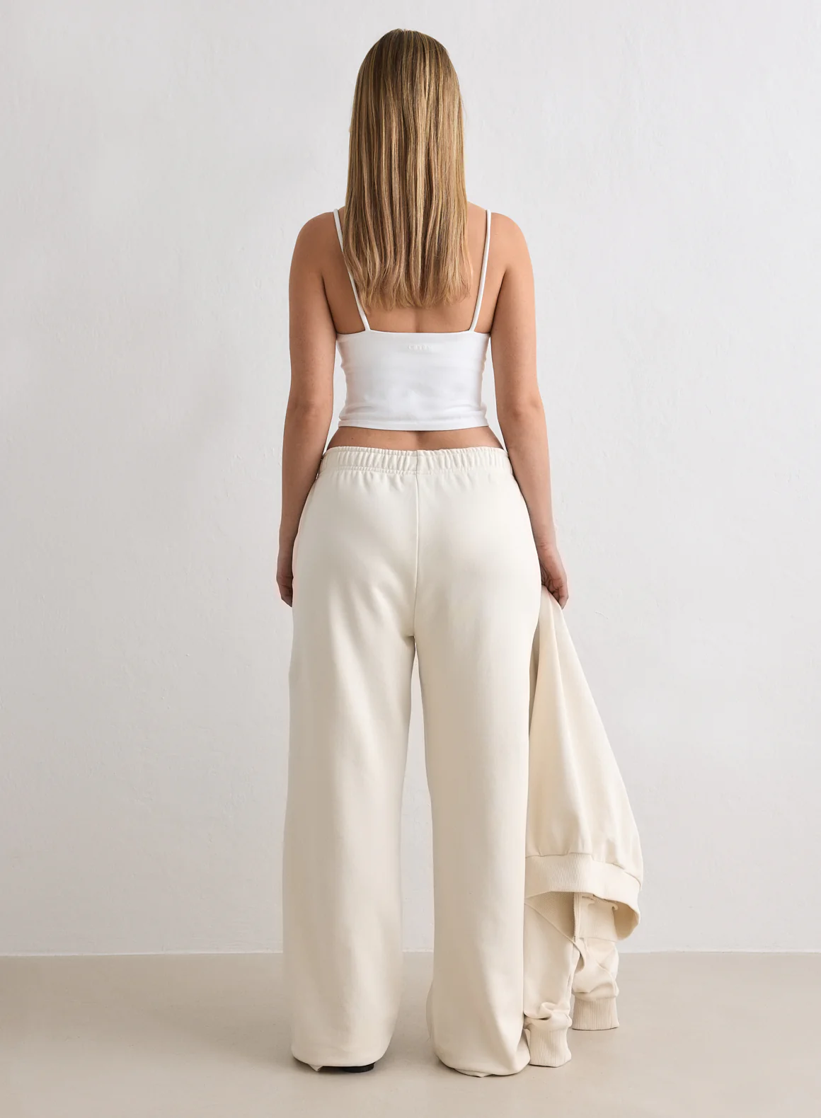 Cream Chunky Terry Sweatpants - Image 2