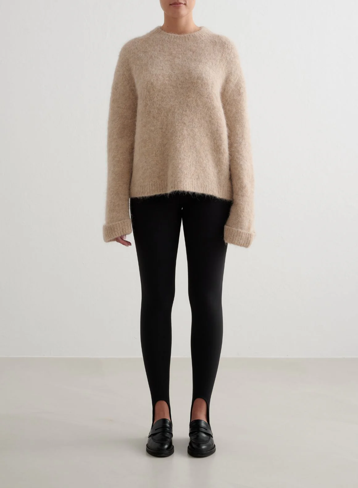 Dark Clay Alpaca Knit Sweater - Image 3