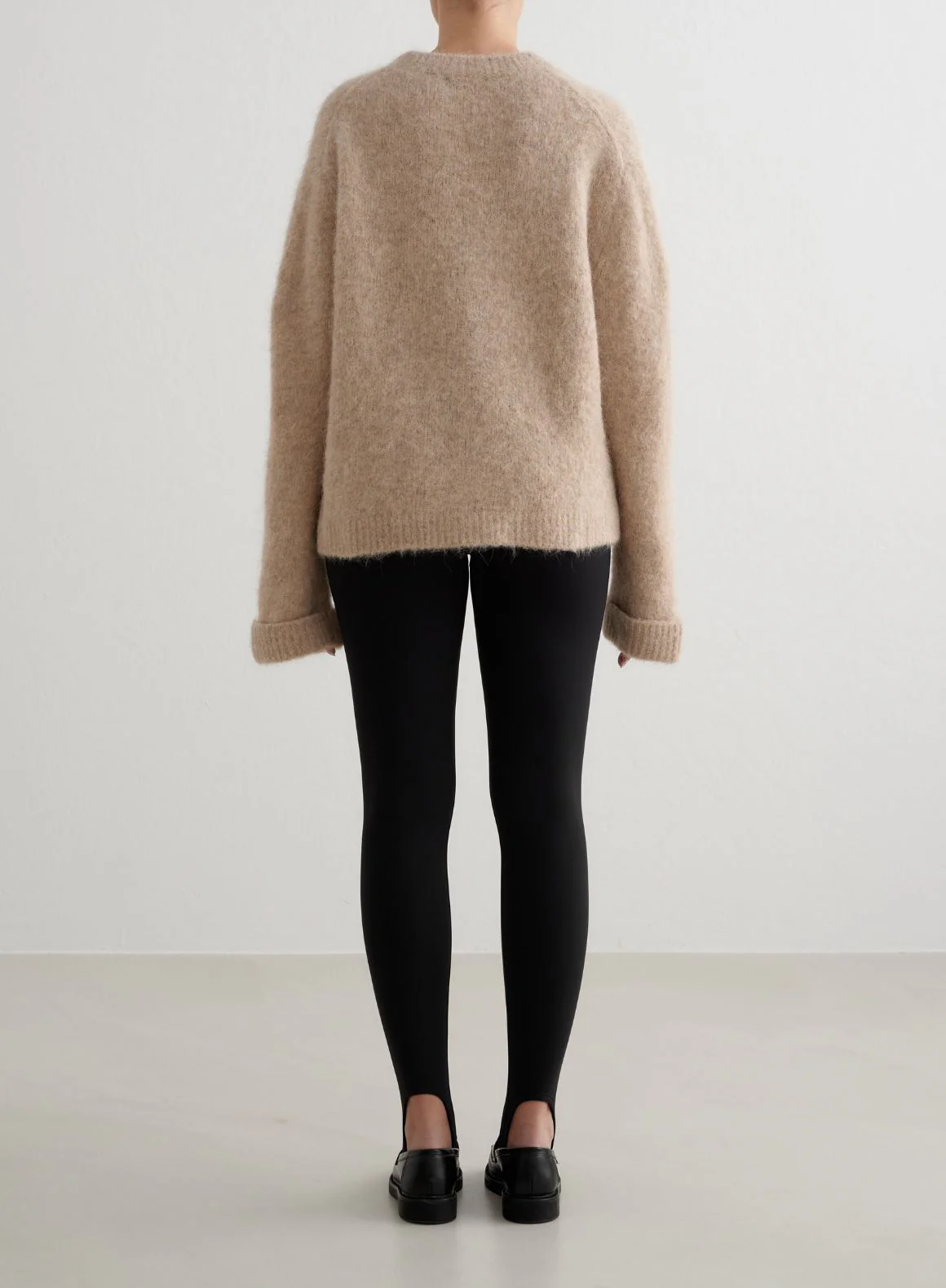 Dark Clay Alpaca Knit Sweater - Image 4