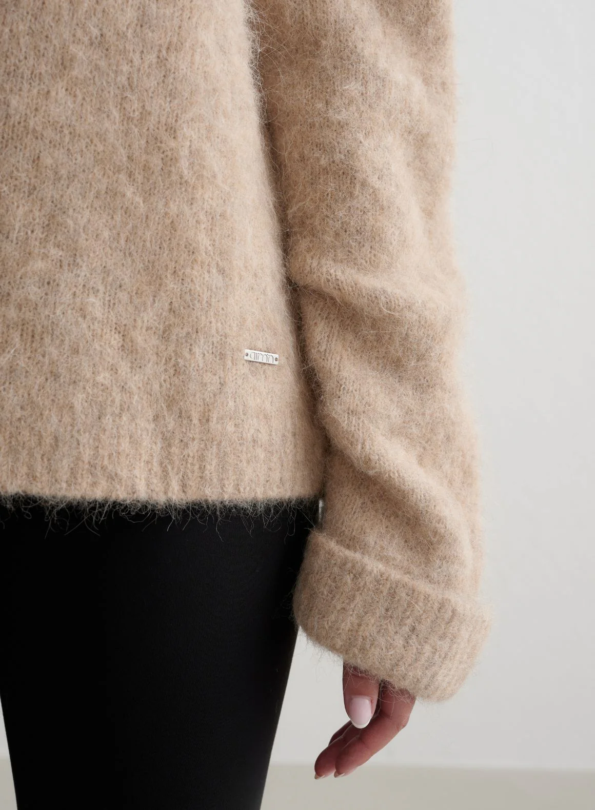 Dark Clay Alpaca Knit Sweater - Image 5