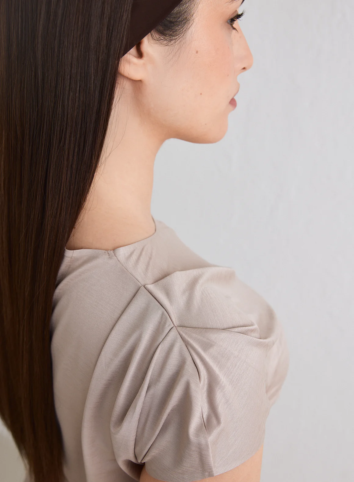 Dark Clay Luminous Draped Short Sleeve - Image 4
