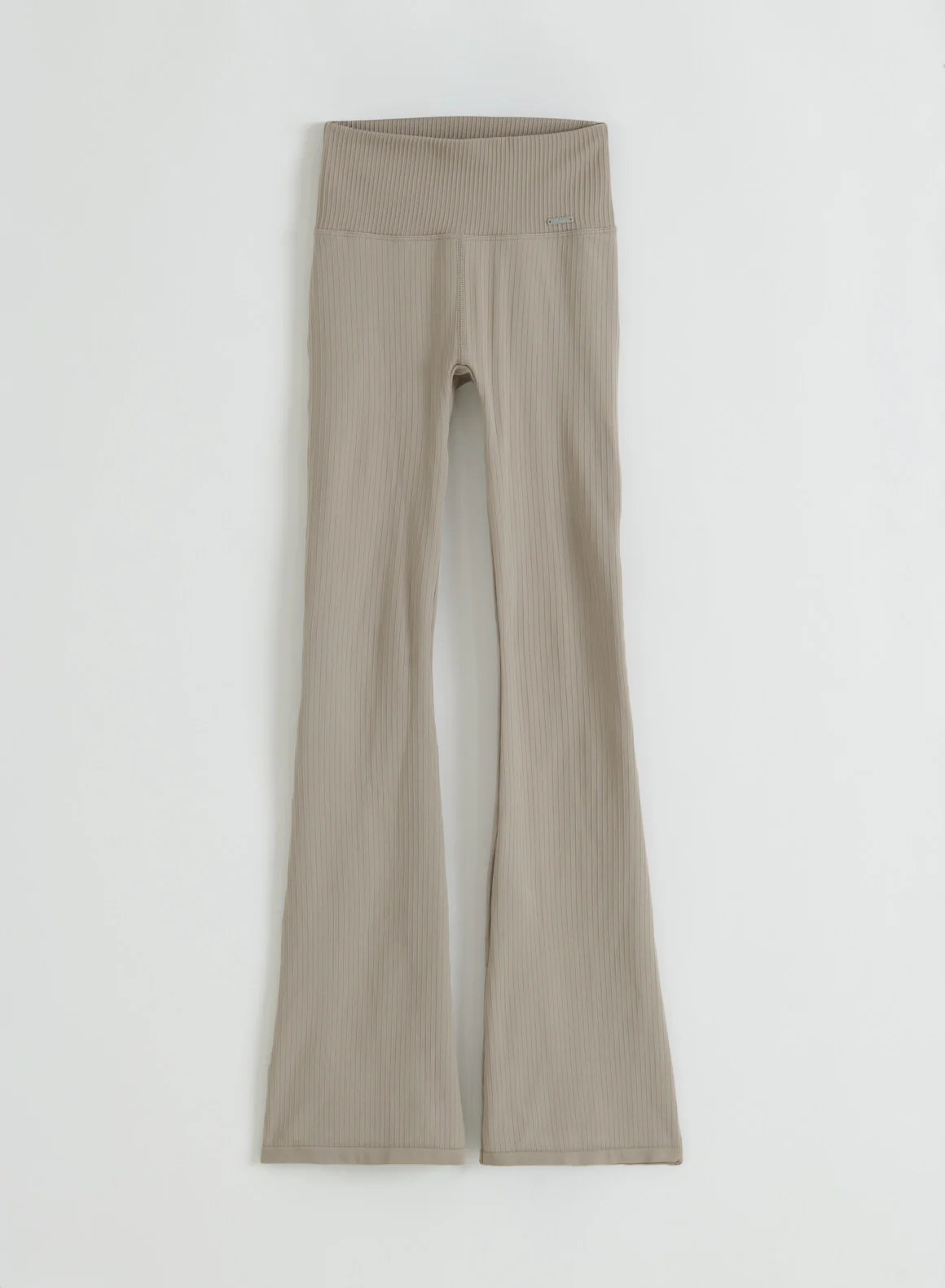 Dark Clay Ribbed Seamless Flare Petite Tights - Image 5