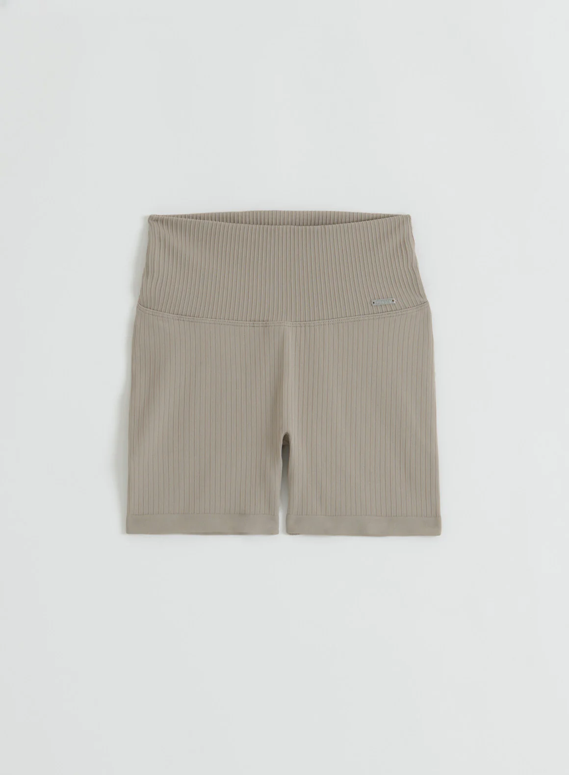 Dark Clay Ribbed Seamless Midi Biker Shorts - Image 5