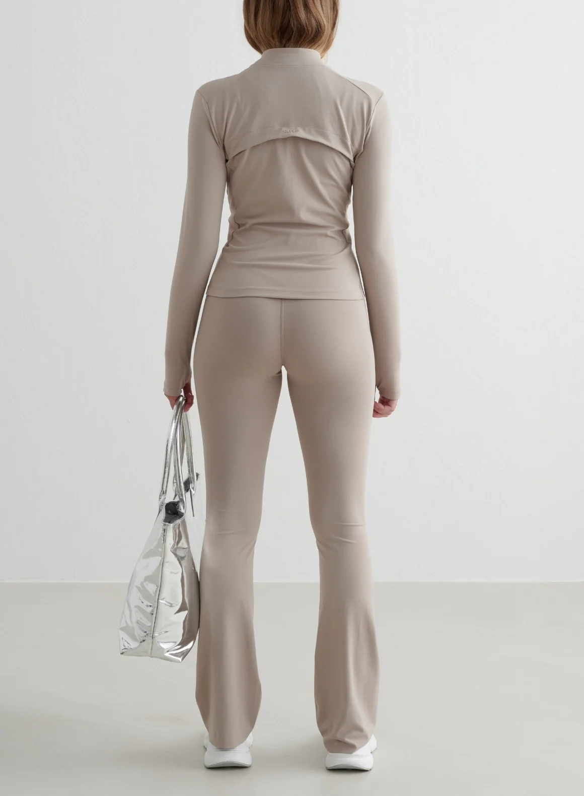 Dark Clay Sense Flare Tights & Zip Jacket Set - Image 2