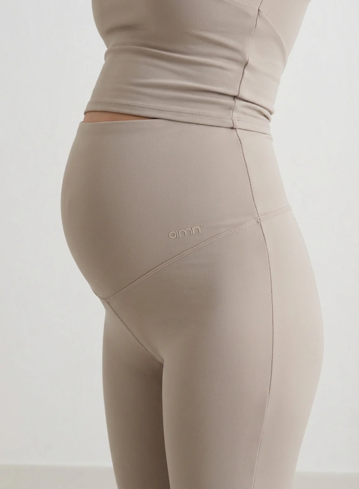 Dark Clay Sense Maternity Wide Pants - Image 2