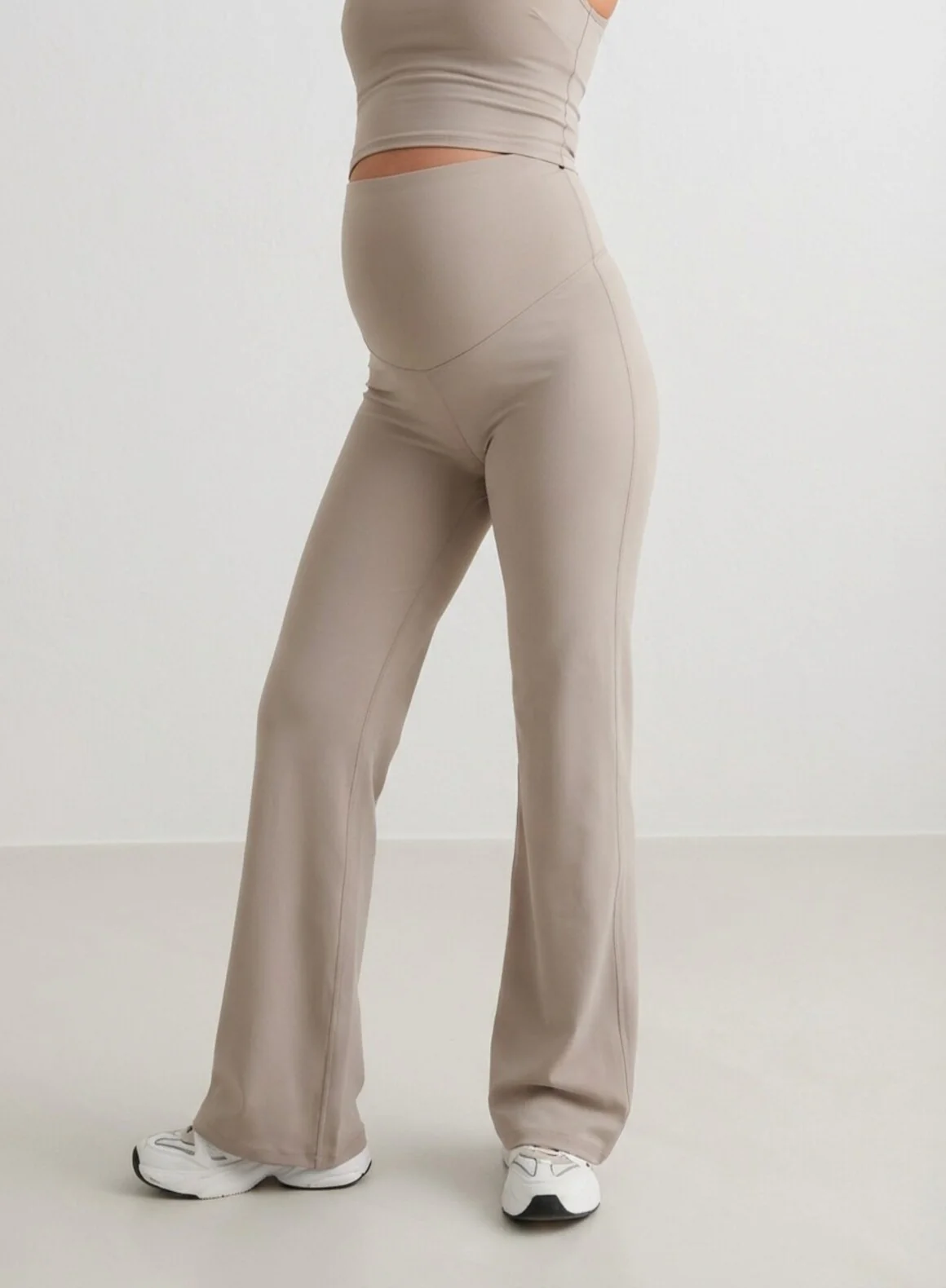 Dark Clay Sense Maternity Wide Pants - Image 5
