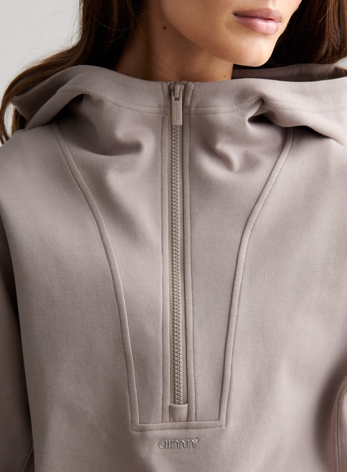 Dark Clay Sportif Half Zip Hood - Image 5