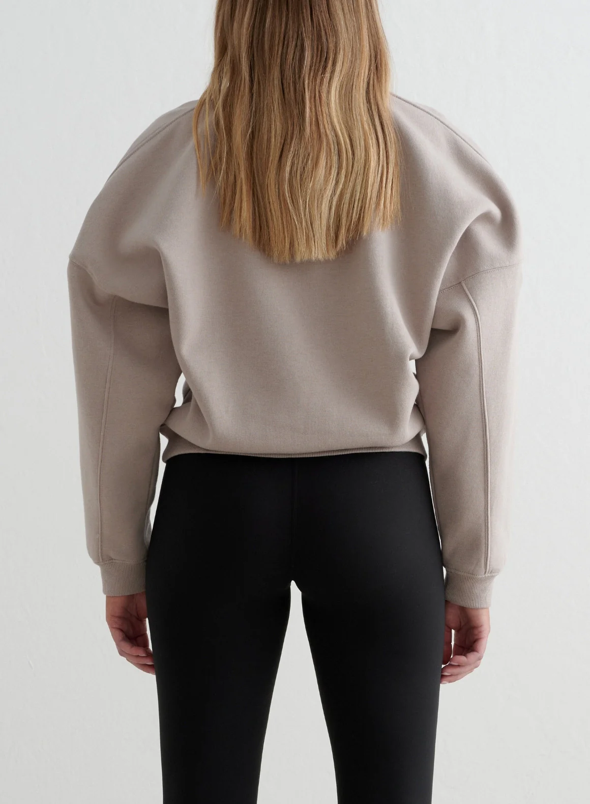 Dark Clay Varsity Sweat Half Zip - Image 3