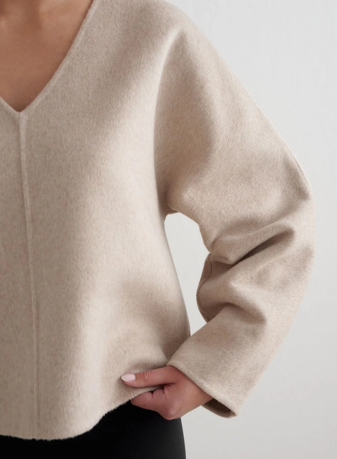 Dark Clay Wool Sweatshirt - Image 6