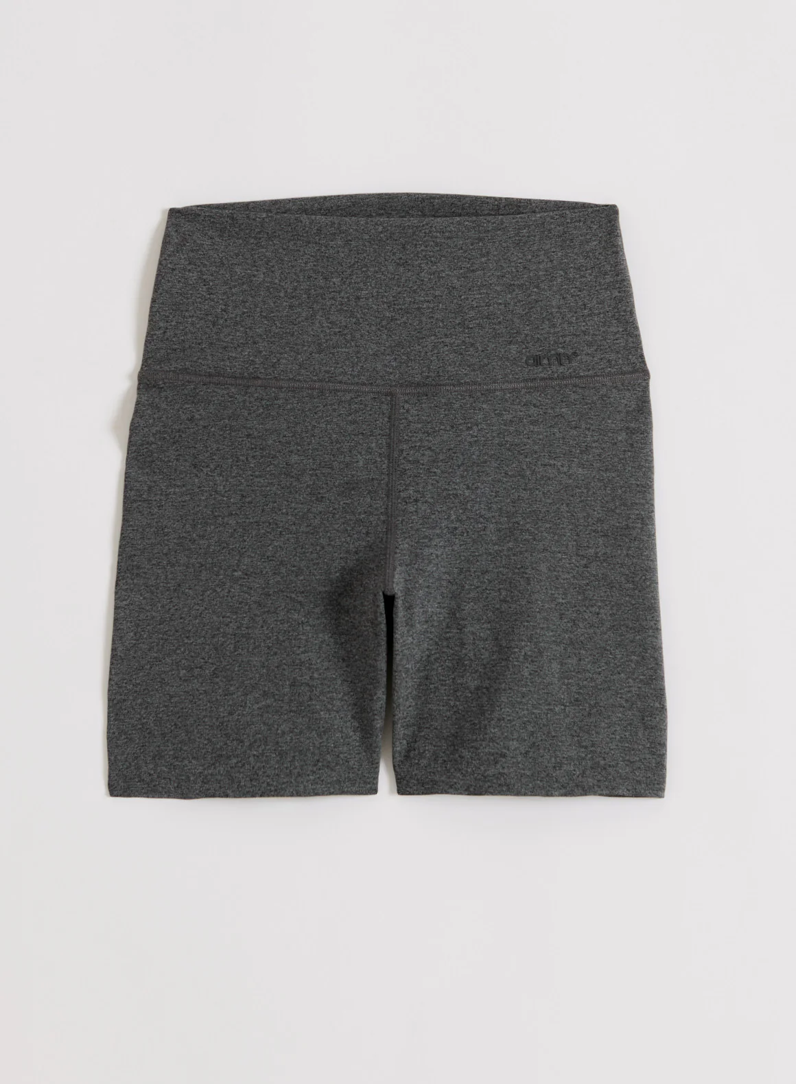 Dark Grey Melange Sense Midi Biker Shorts - Image 6