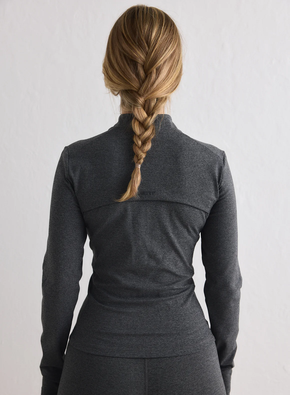 Dark Grey Melange Sense Zip Jacket - Image 4