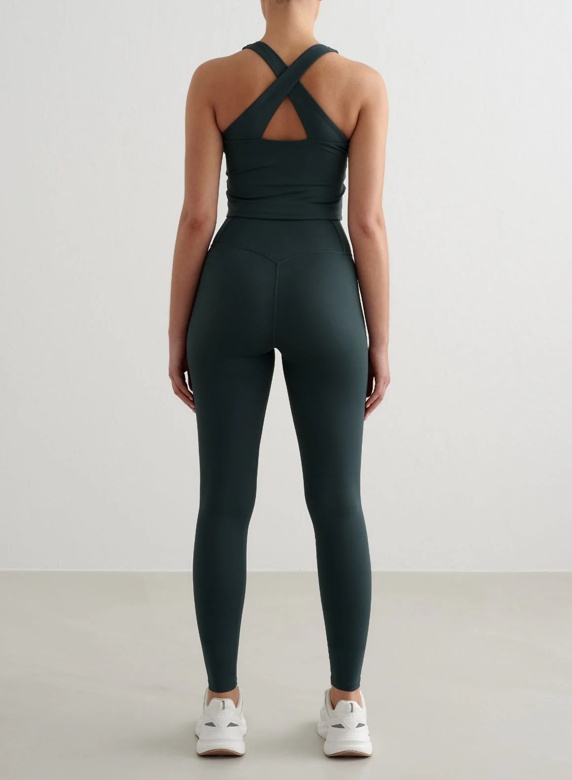 Deep Emerald Core Tights & Essential Bralette Set - Image 2