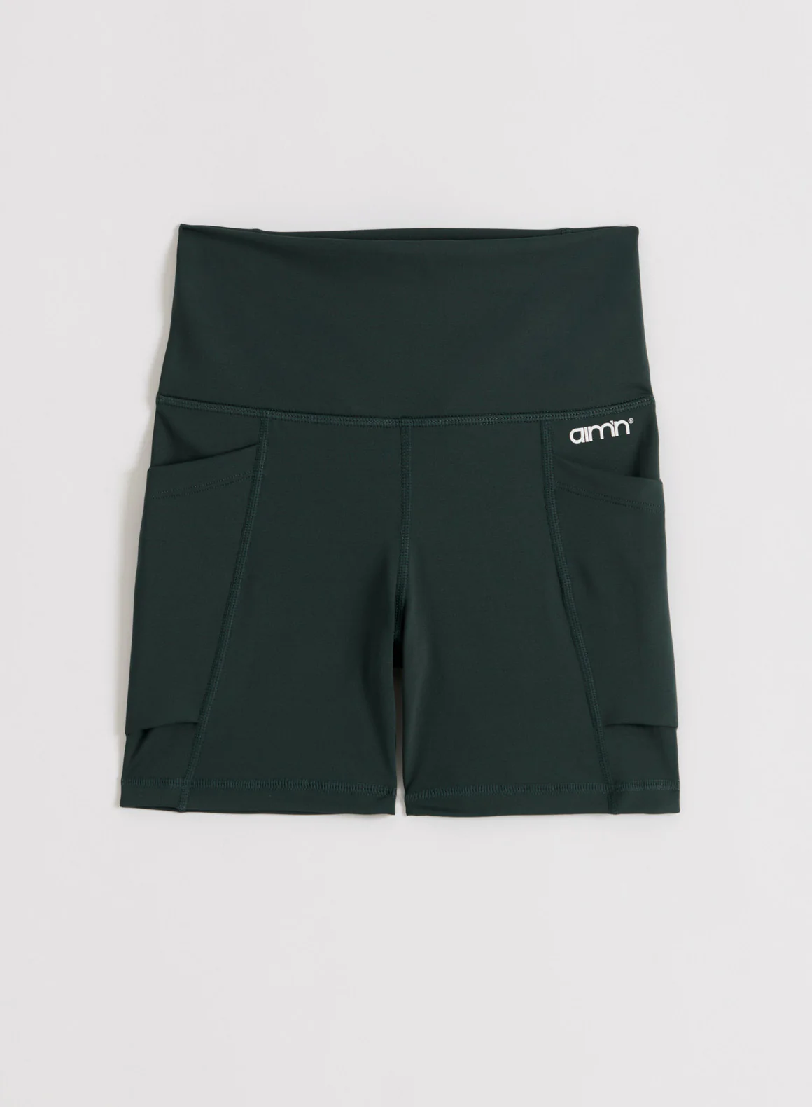 Deep Emerald Double Pocket Midi Biker Shorts - Image 6