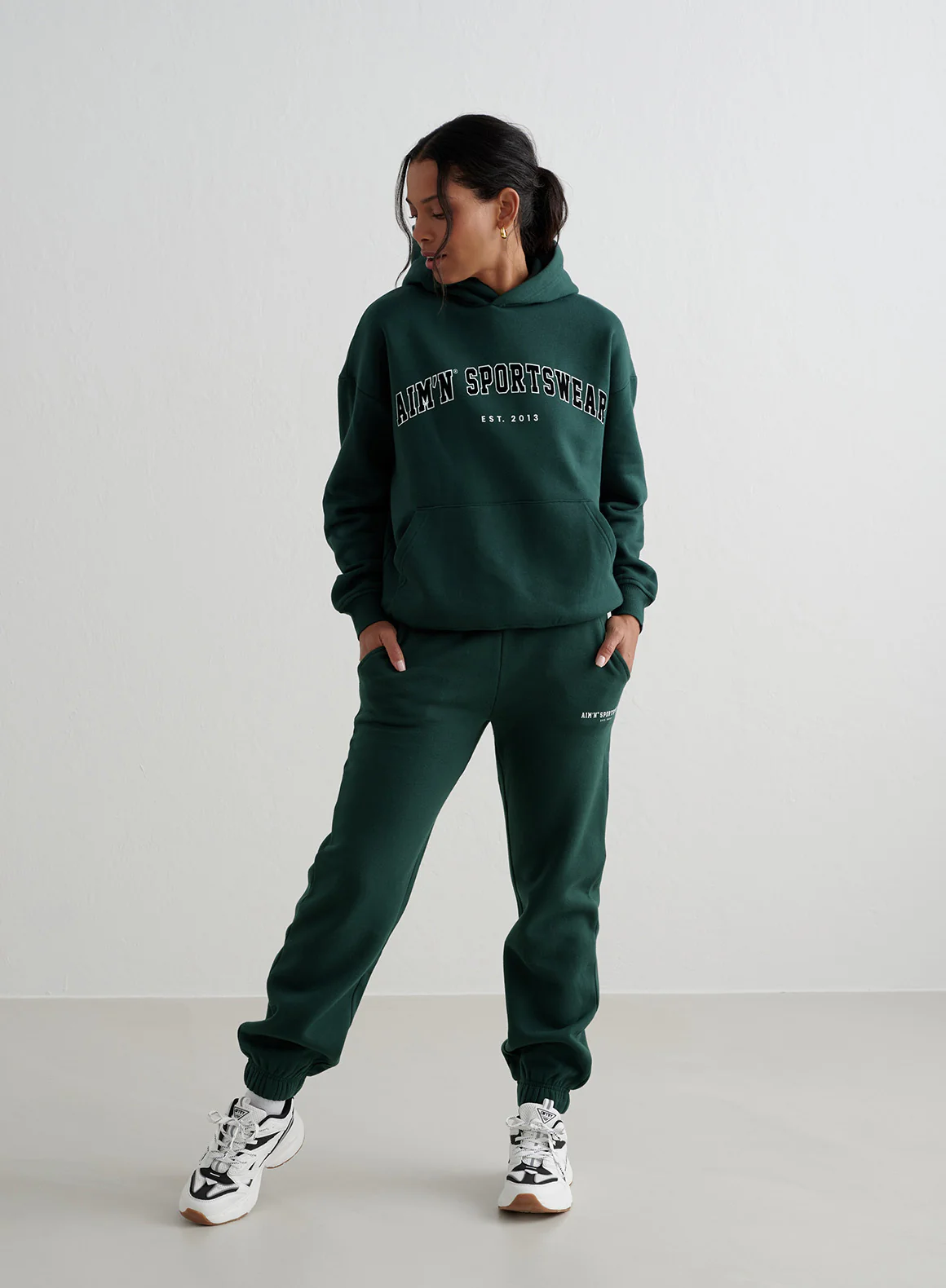 Deep Emerald Varsity Classic Sweatpants - Image 3
