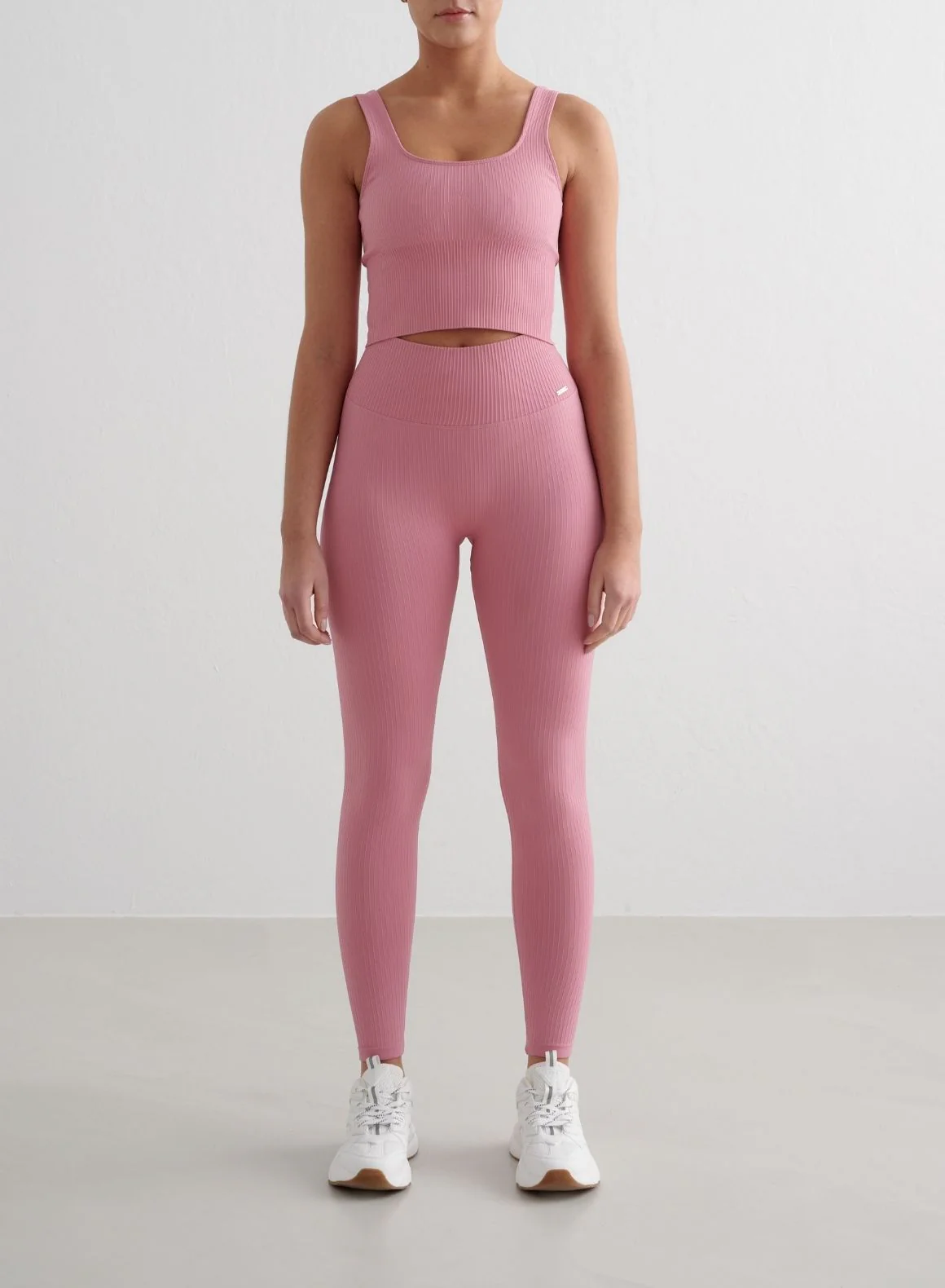 Desert Rose Ribbed Seamless Tights - Image 2