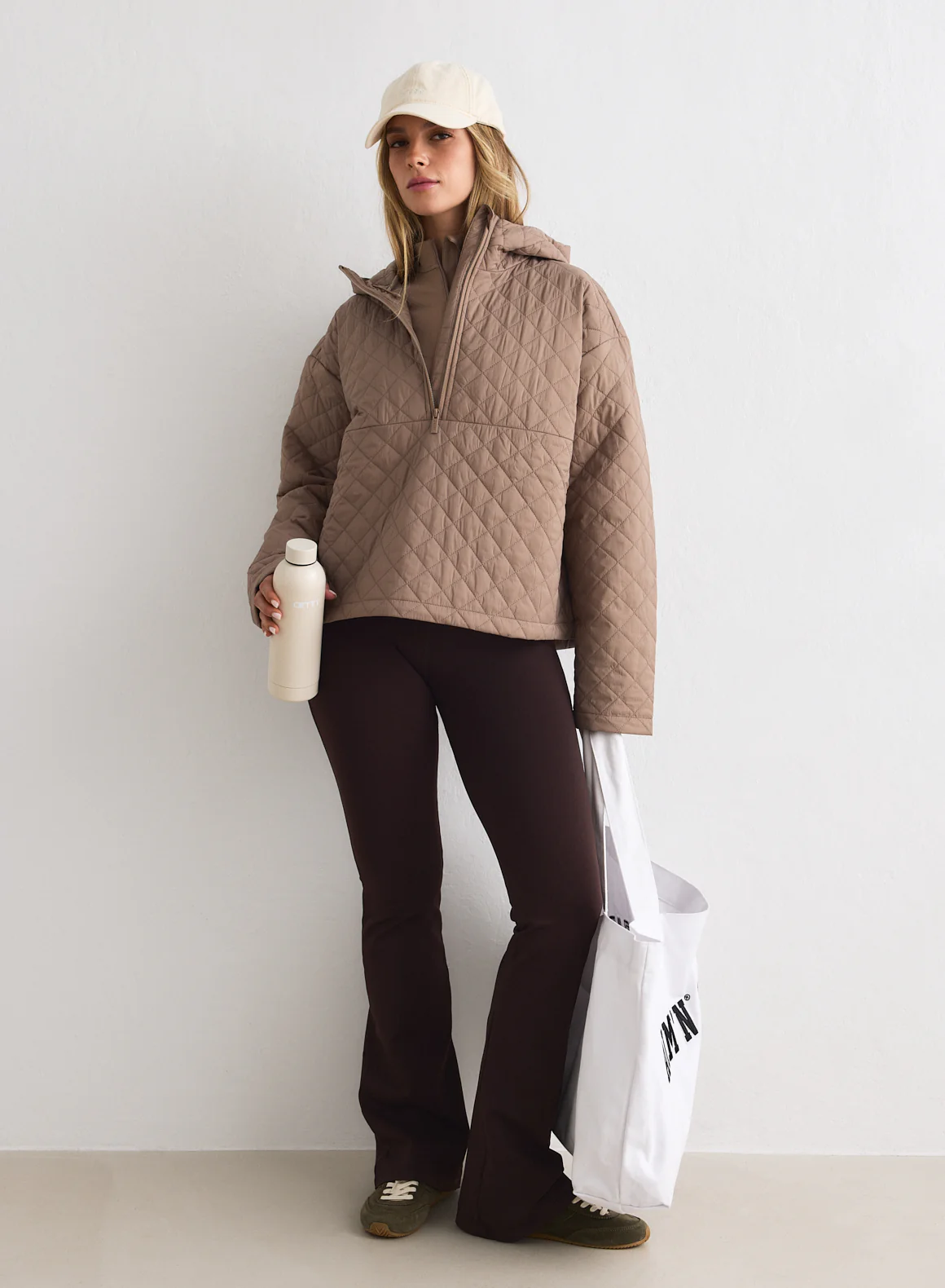 Espresso Cropped Quilted Anorak - Image 2