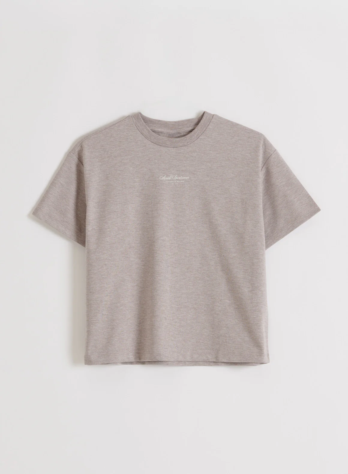 Espresso Melange Script Boxy T-shirt - Image 4