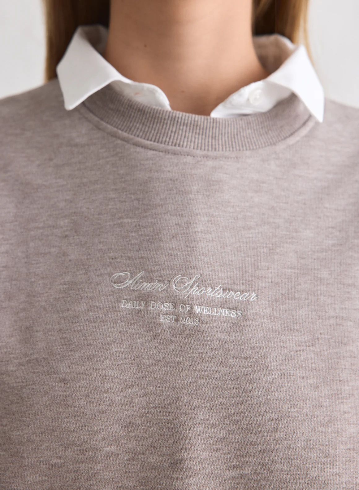 Espresso Melange Script Sweatshirt - Image 2