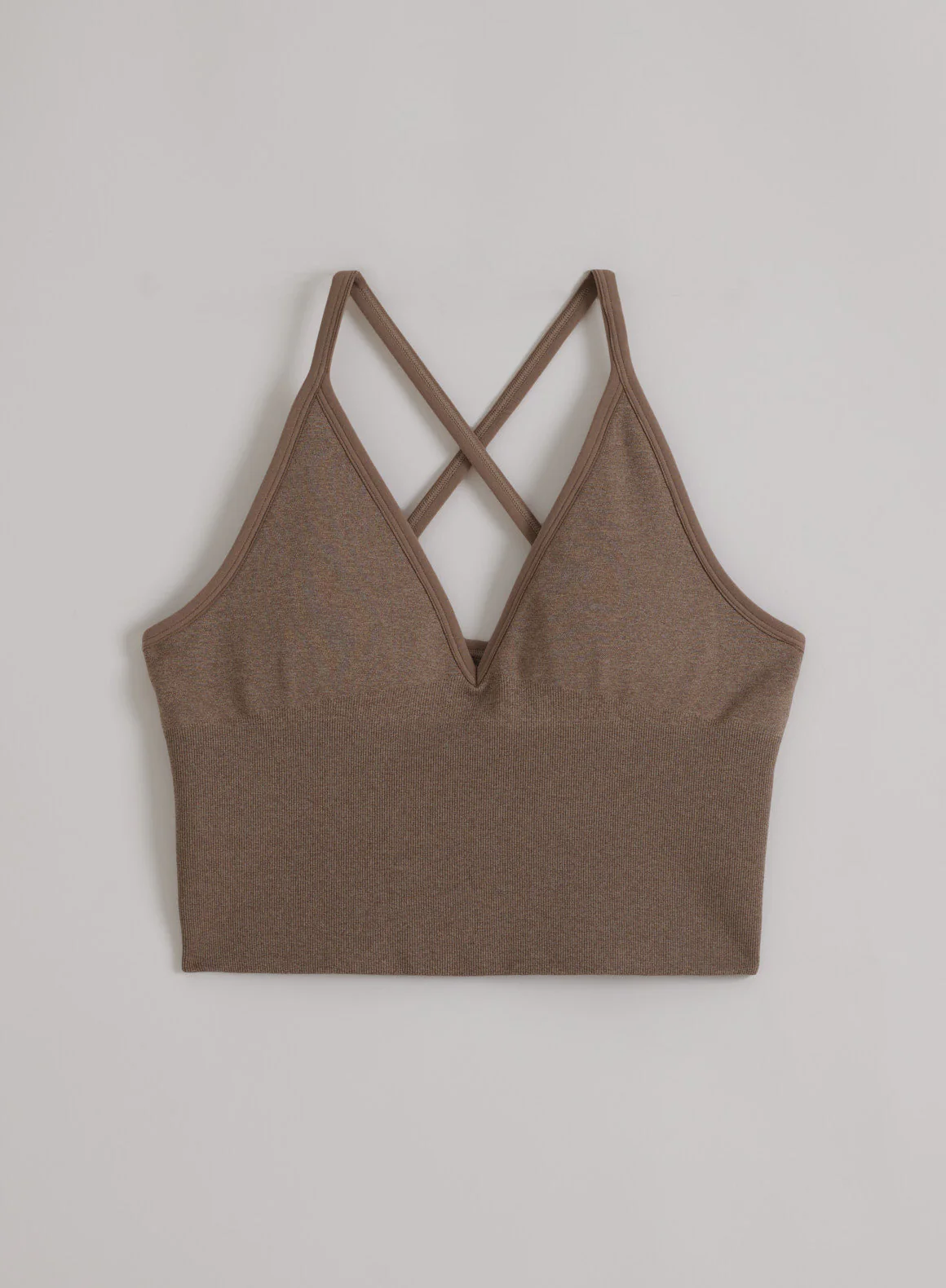 Espresso Melange Shape Seamless Cross Back Bralette - Image 4