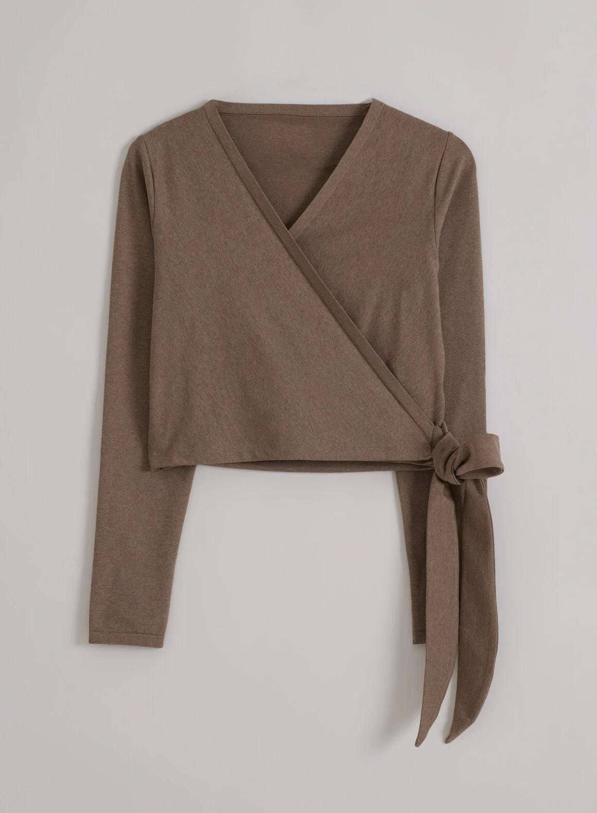 Espresso Melange Shape Seamless Wrap Long Sleeve - Image 4
