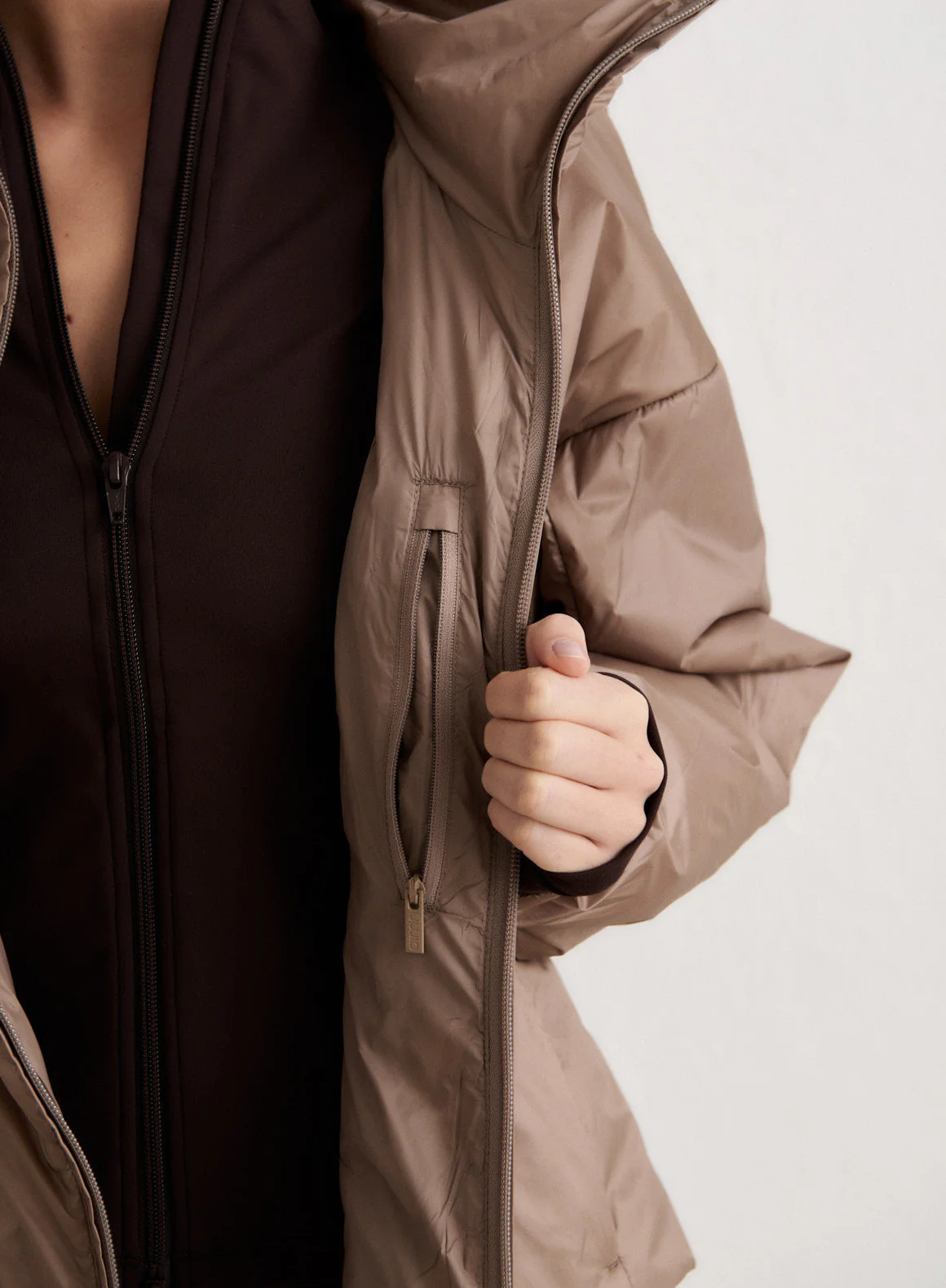 Espresso High Neck Contour Jacket - Image 5