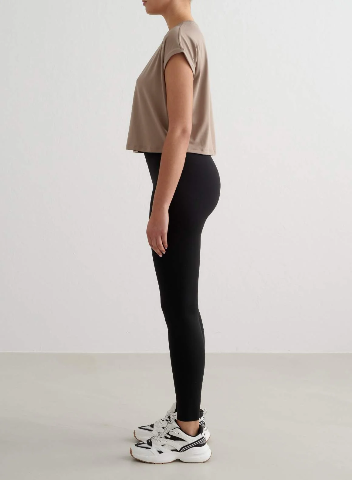 Espresso Soft Basic Roll Sleeve Top - Image 6