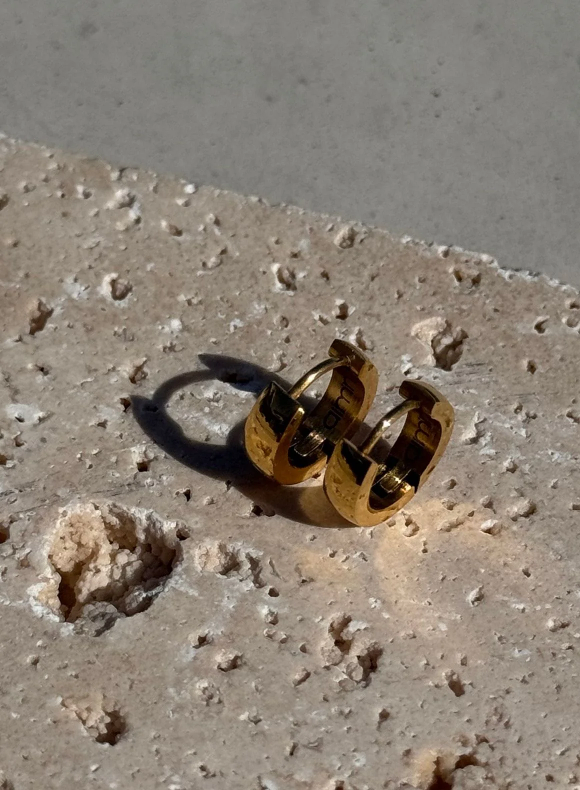 Gold Waterproof Hoop Earrings - Image 6